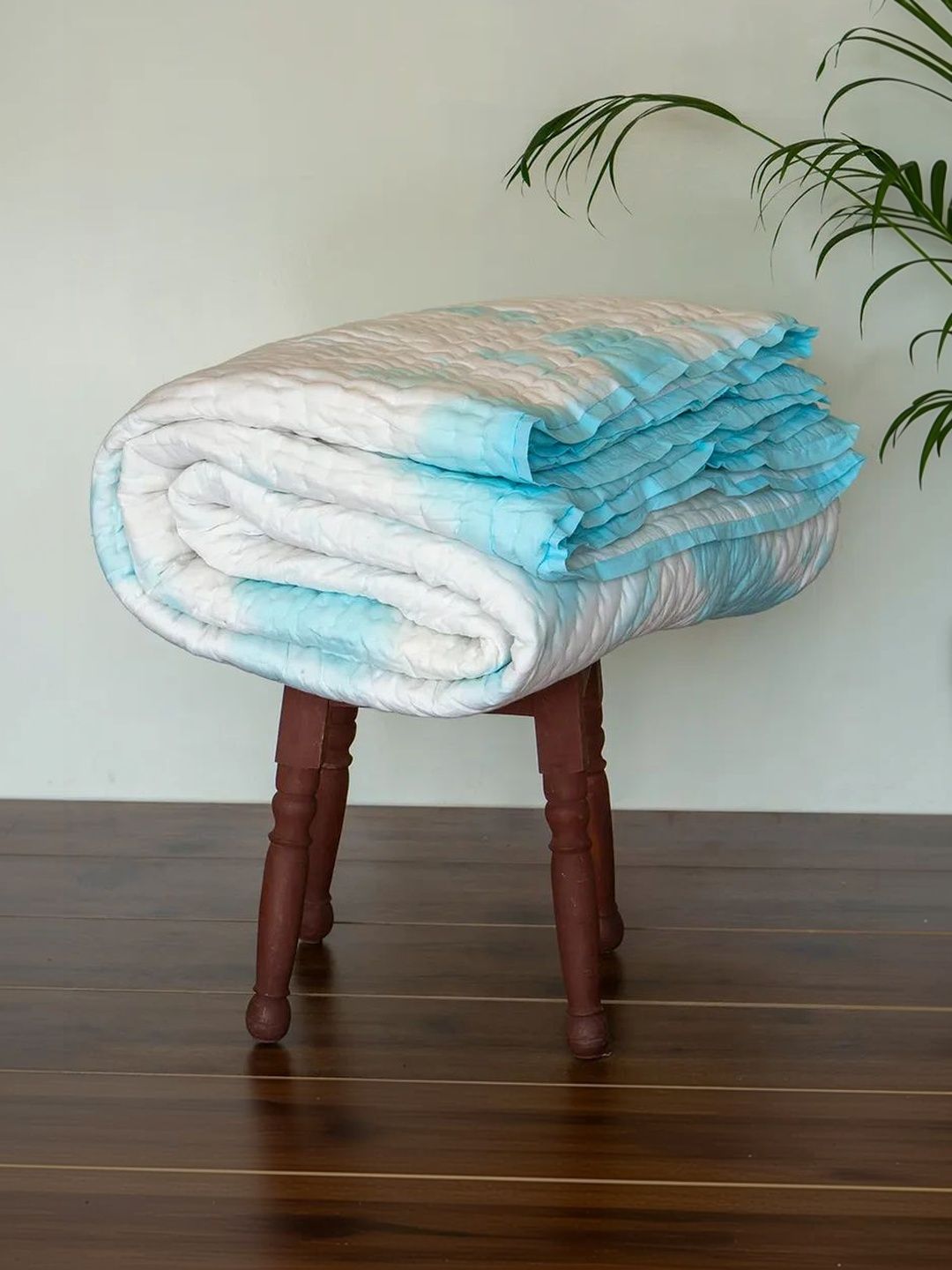 The Jaipur Wala Turquoise Blue & White Quilt-image-49