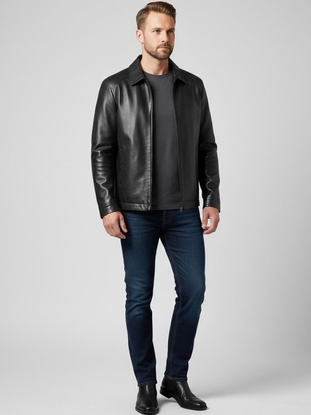 Mast & Harbour Men Leather Jacket-picture-35