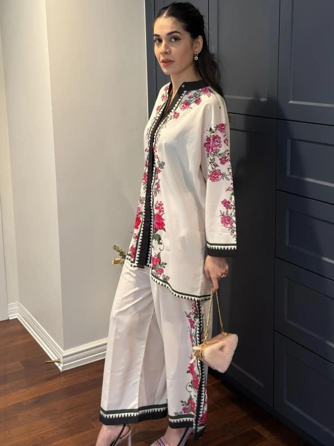 CORSICA Printed V-Neck Top & Palazzos Co-Ords-picture-31