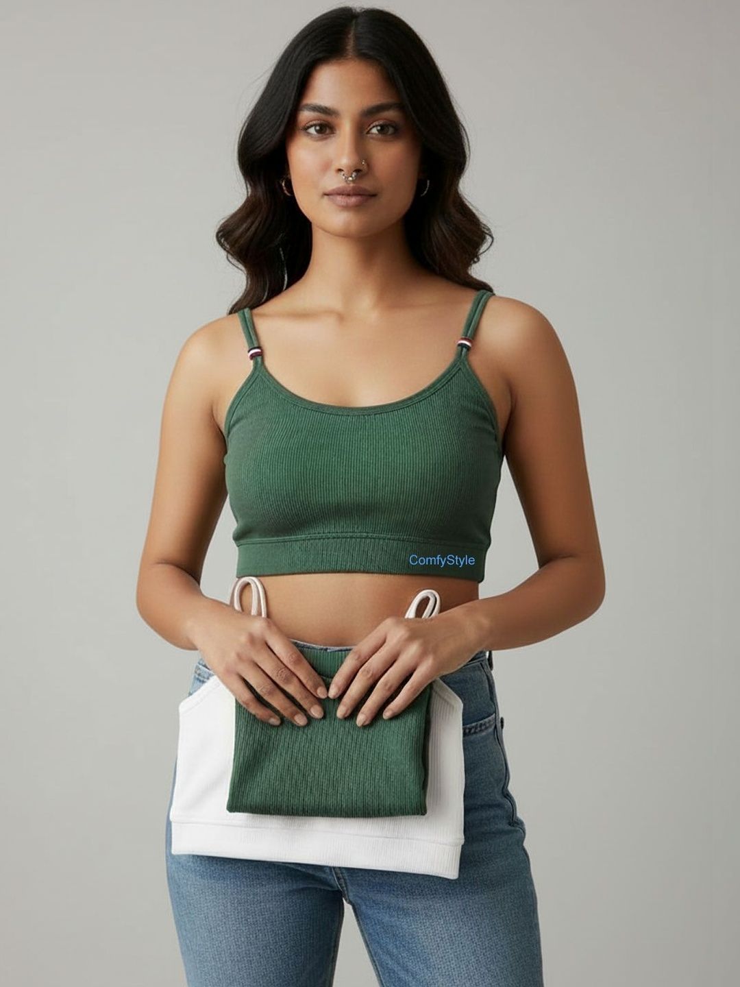 ComfyStyle Bralette Bra Half Coverage Underwired Lightly Padded-picture-58