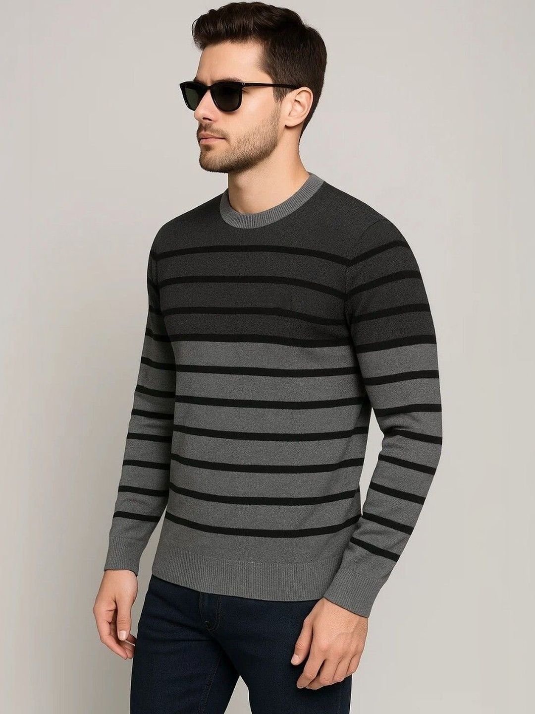 Moda Rapido Men Striped Woollen Pullover-picture-16