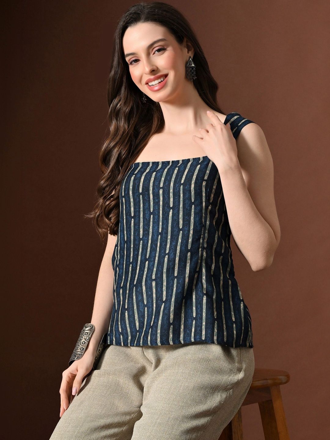 Anouk Rustic Printed Square Neck Kurti-picture-32