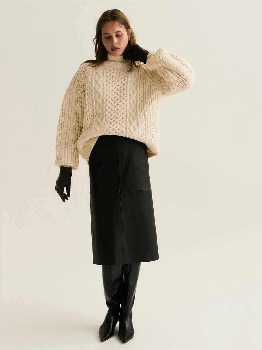 H&M Women Cable Knit Longline Pullover-picture-45
