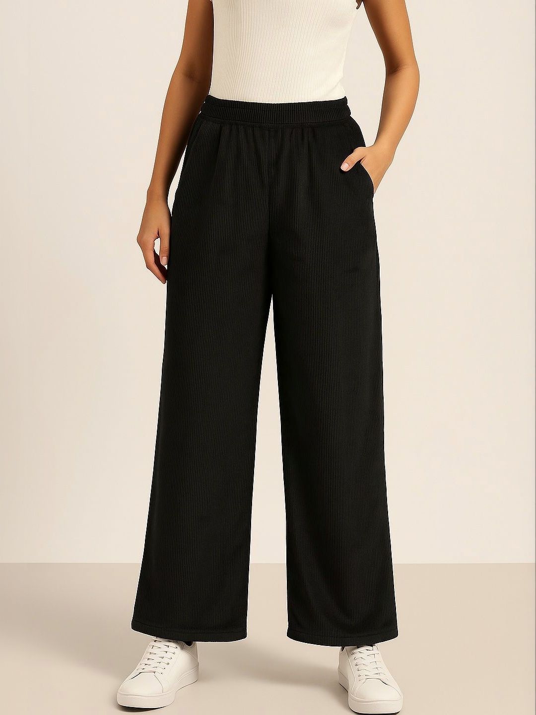 Camey Women Relaxed High-Rise Corduroy Trousers-picture-55