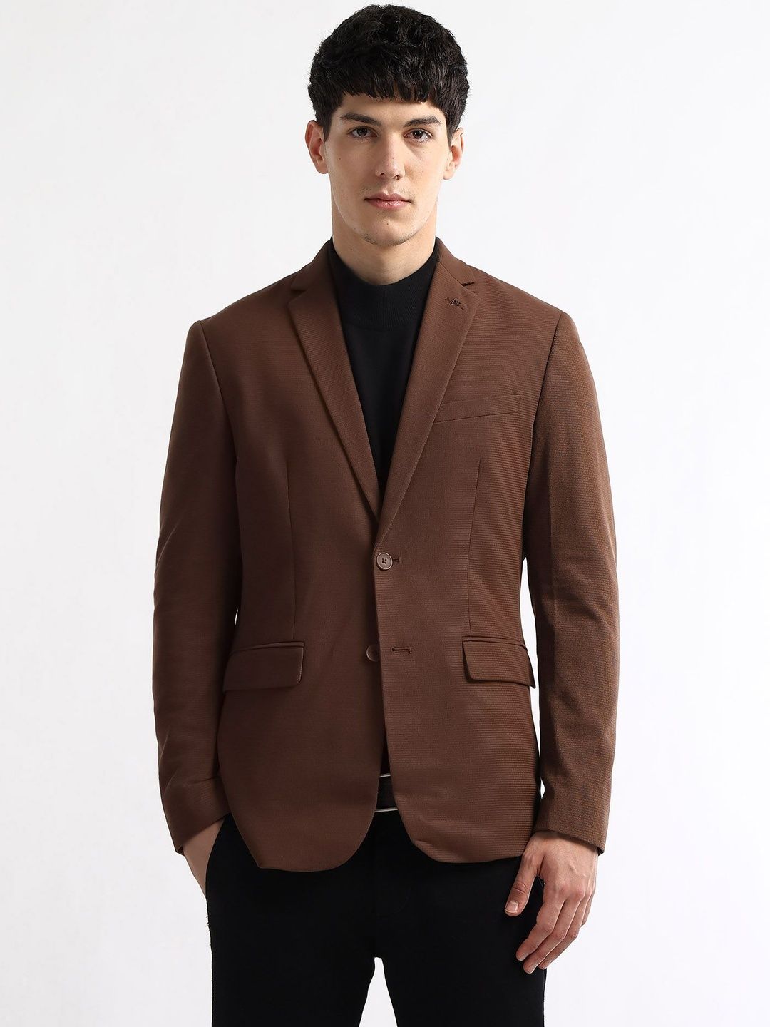 Arrow Zero Calorie Slim-Fit Single Breasted Blazer-image-13