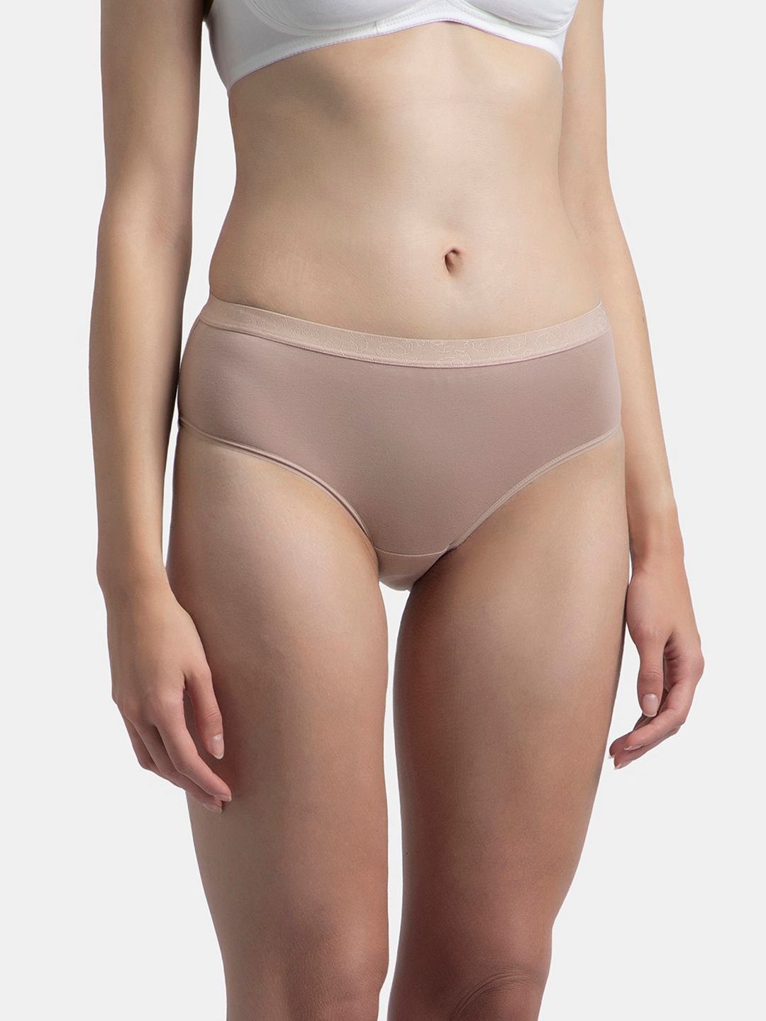 Jockey Pack Of 3 Printed Combed Cotton Mid Waist With Exposed Waistband Hipster Briefs-image-39