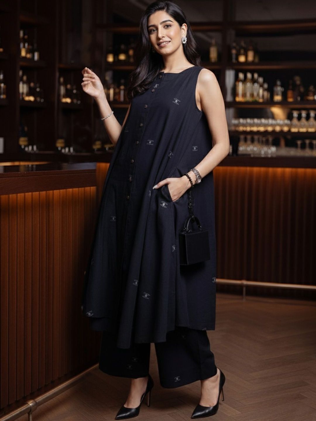 SZN Women Ethnic Motifs Printed Regular Kurta with Trousers-image-28