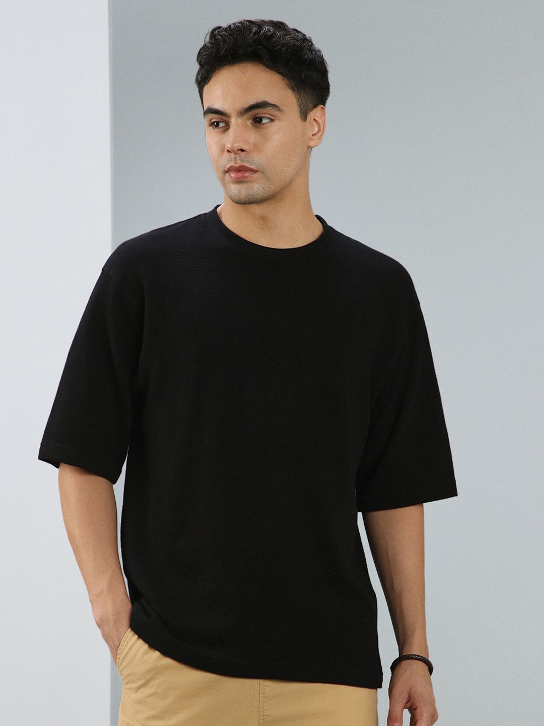 NOBERO Men Drop-Shoulder Sleeves Pockets T-shirt-picture-31