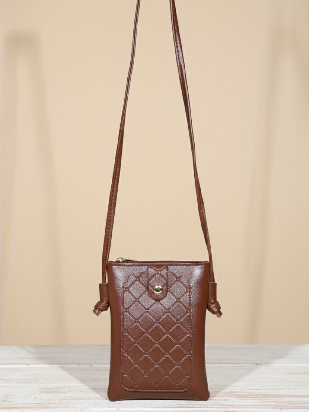 Donicy Textured PU Sling Bag with Quilted-picture-15
