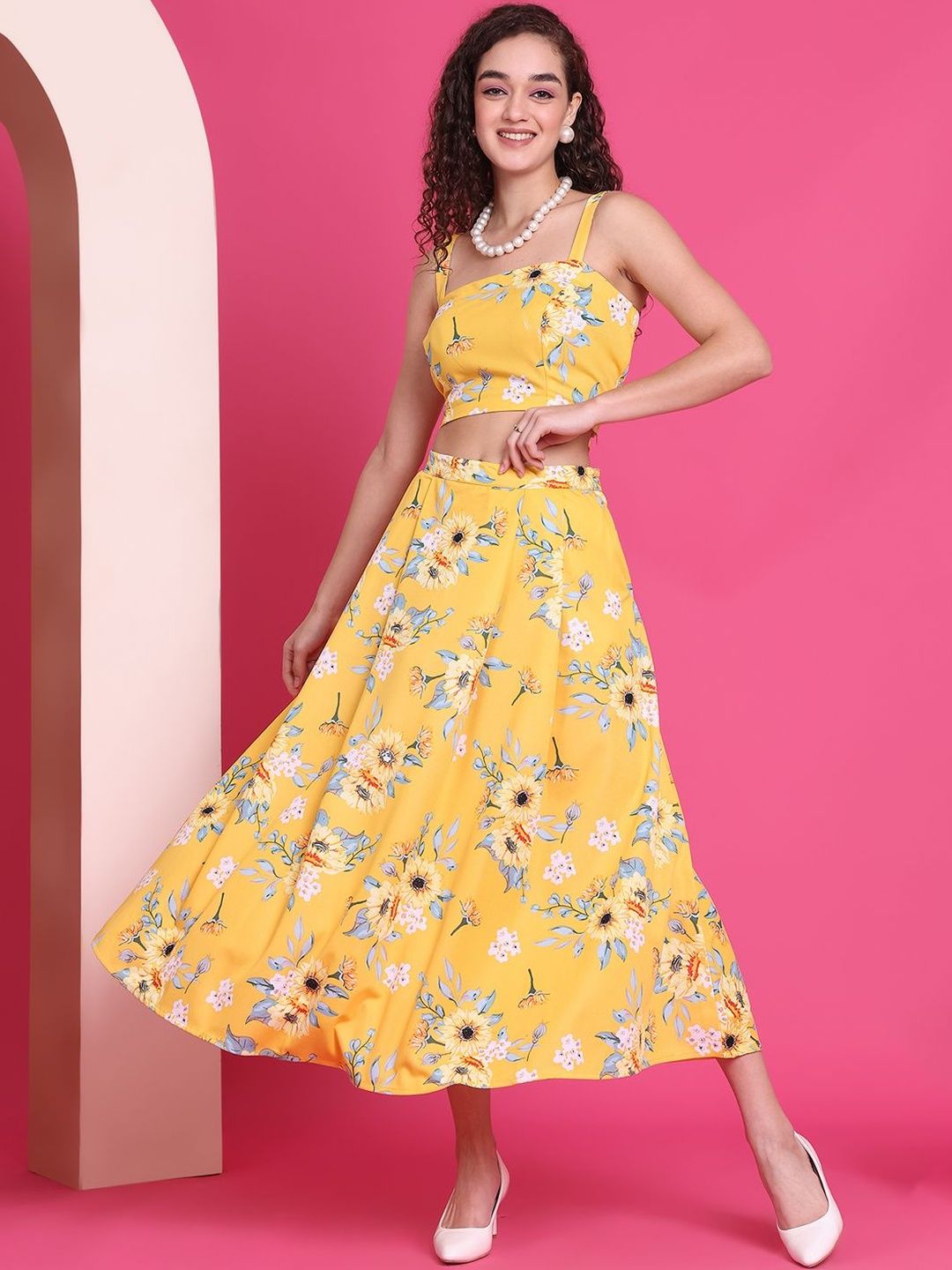 Sansudra Women Printed Top with Skirt-picture-25