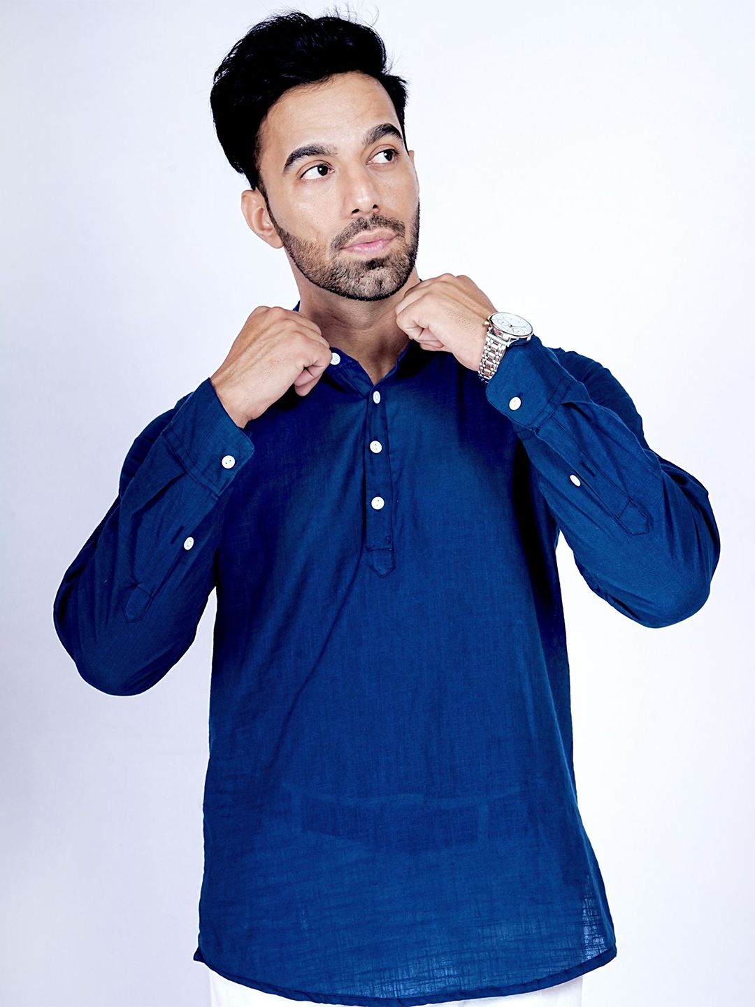 Anouk Rustic Men Cold-Shoulder Sleeves Pathani Kurta-picture-19