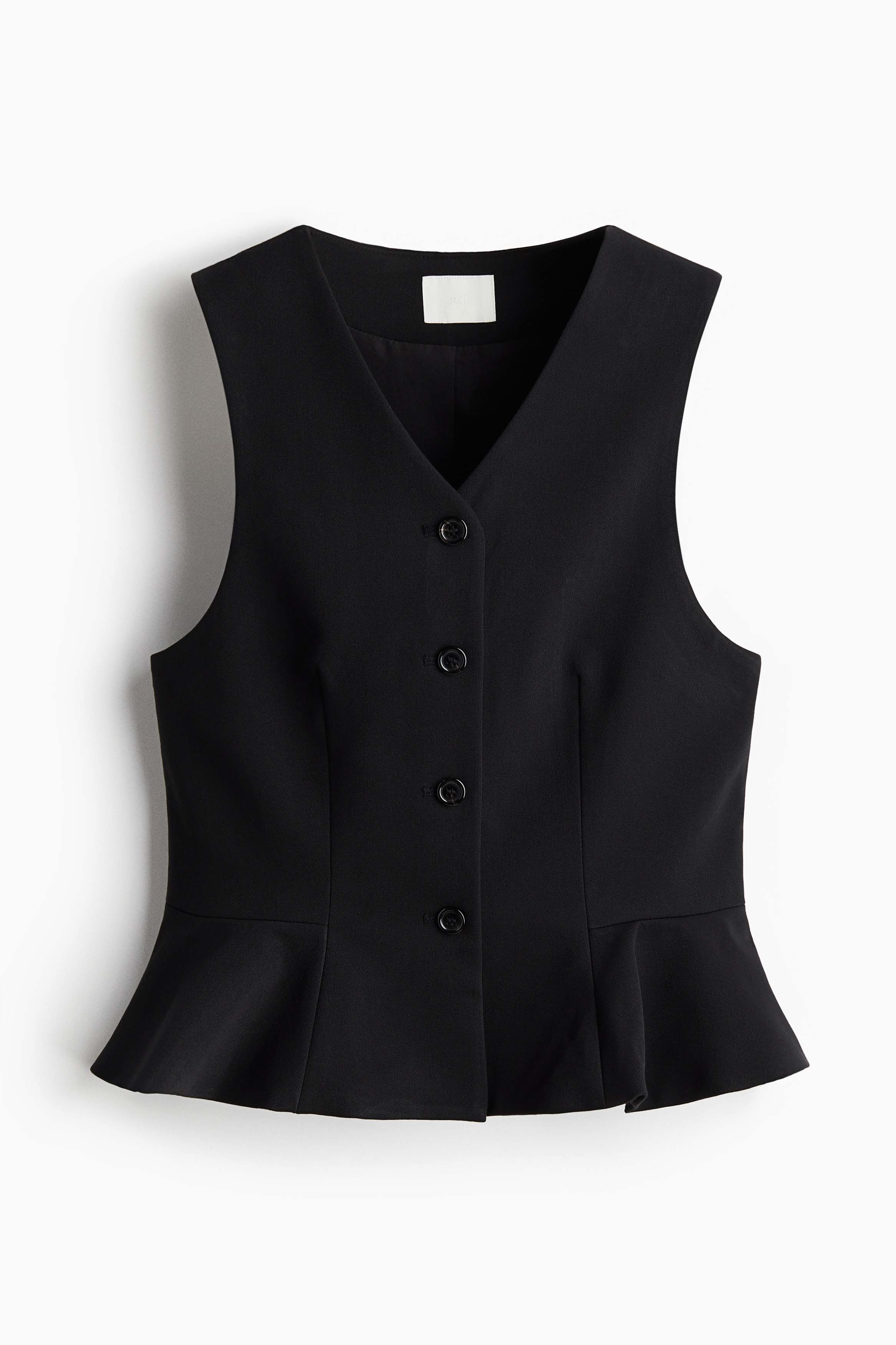 H&M V-Neck Peplum Waistcoat-picture-23