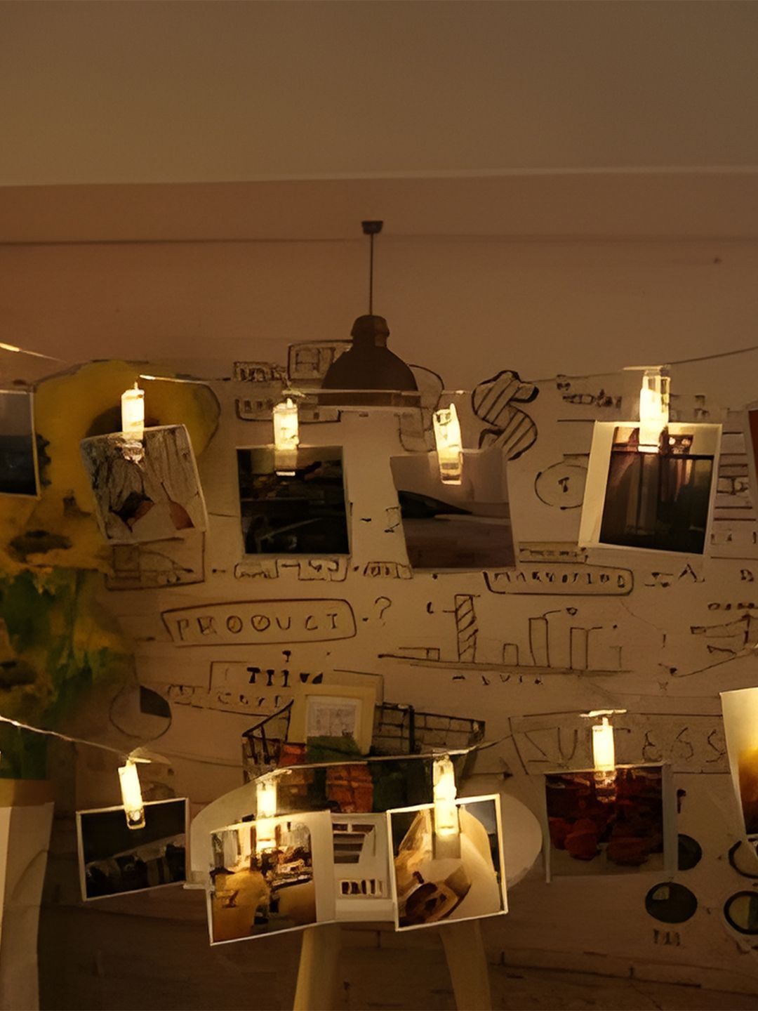 Art Street Warm Yellow LED 24 Hanging Photo Clip String Lights-image-5
