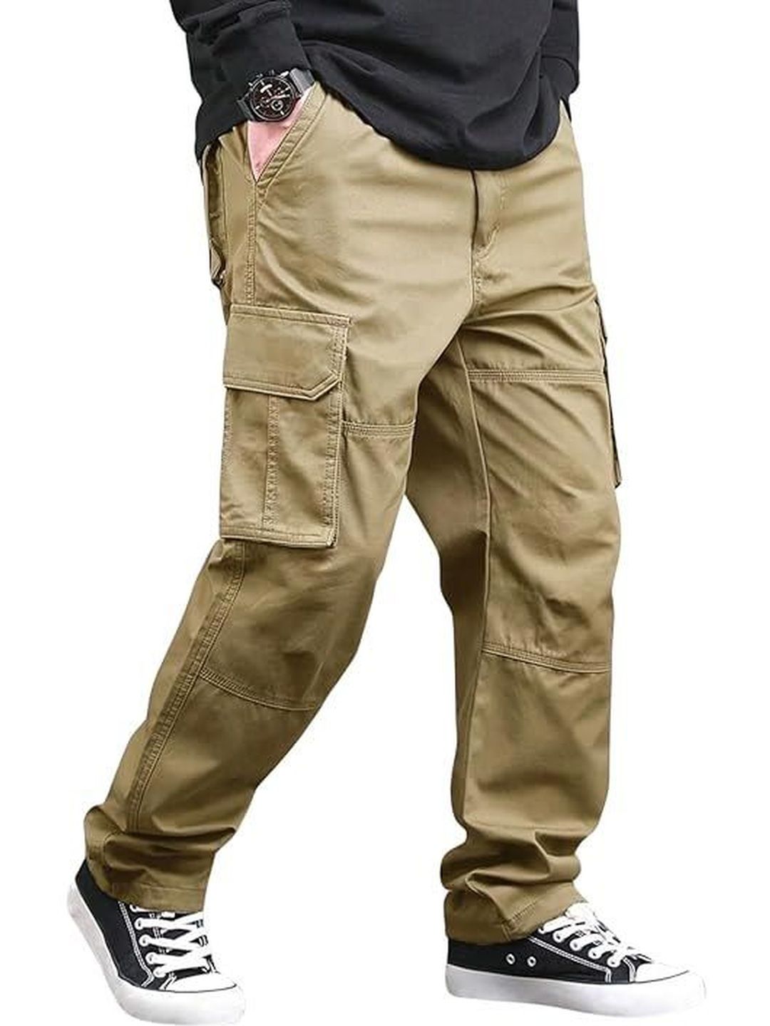Urban Buccachi Men Smart Easy Wash Cargos Trousers-picture-26
