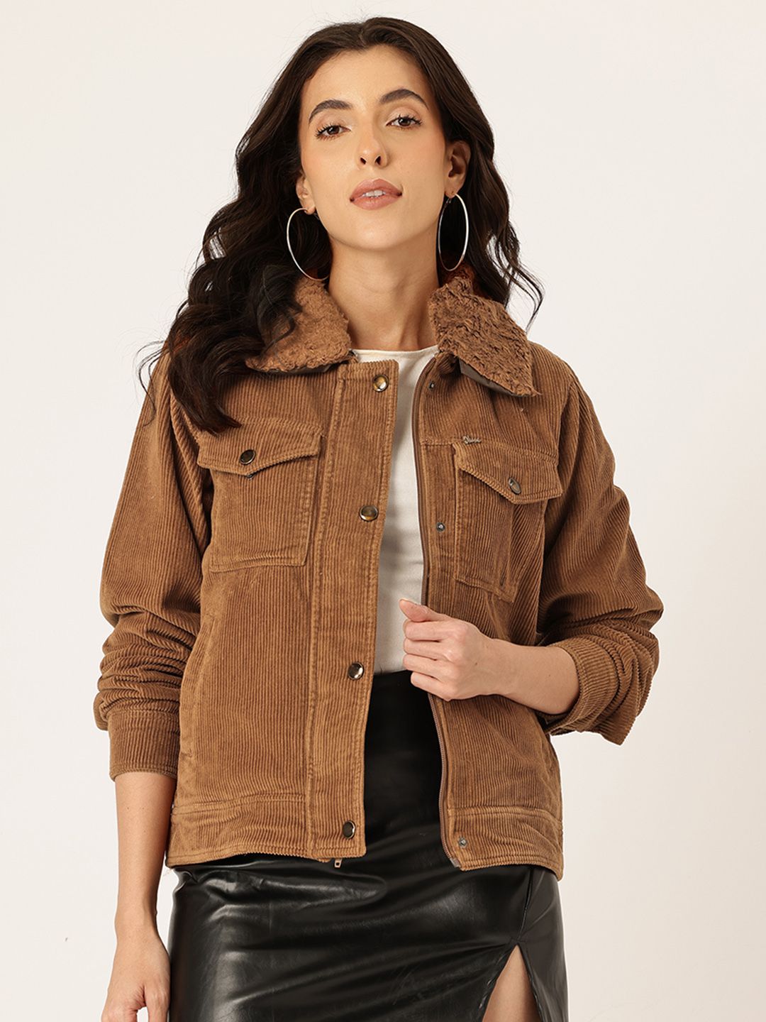 Okane Women Corduroy Tailored Jacket-image-47