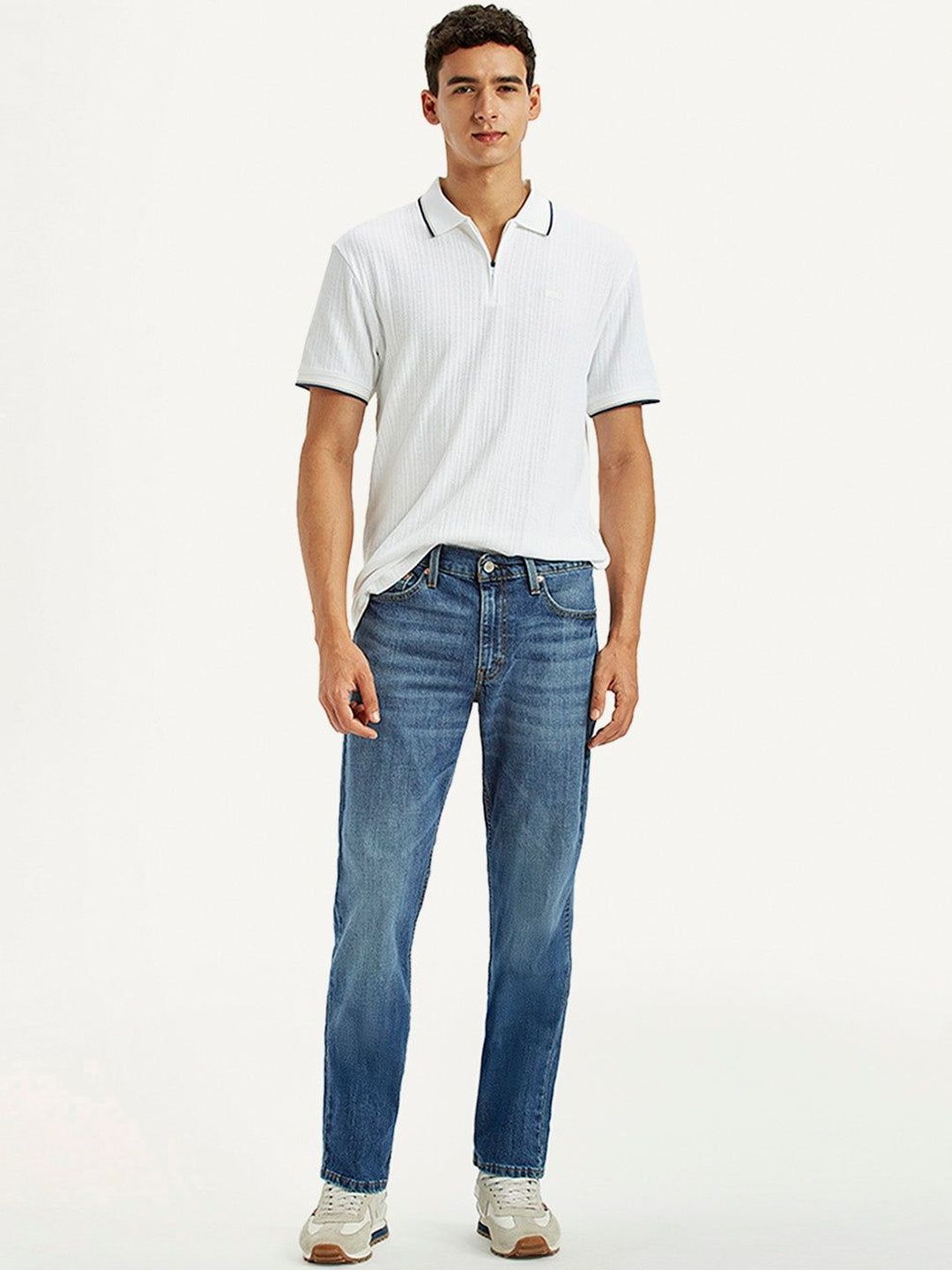 Levis Men Classic Slim Fit Mid-Rise Light Fade Stretchable Jeans-picture-15