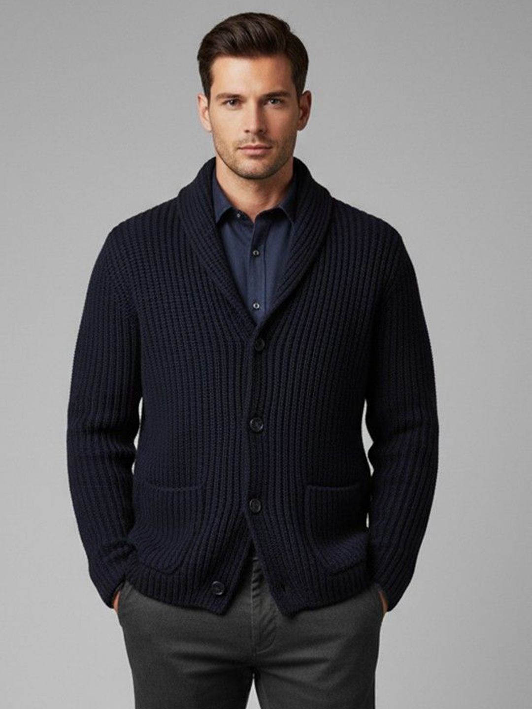 Mast & Harbour Men Ribbed Cardigan-picture-43