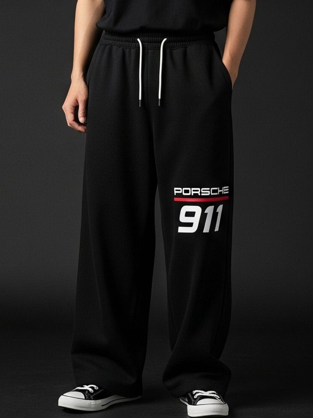 Cloth N code Men Printed Oversized Fit Typography Track Pant-image-34