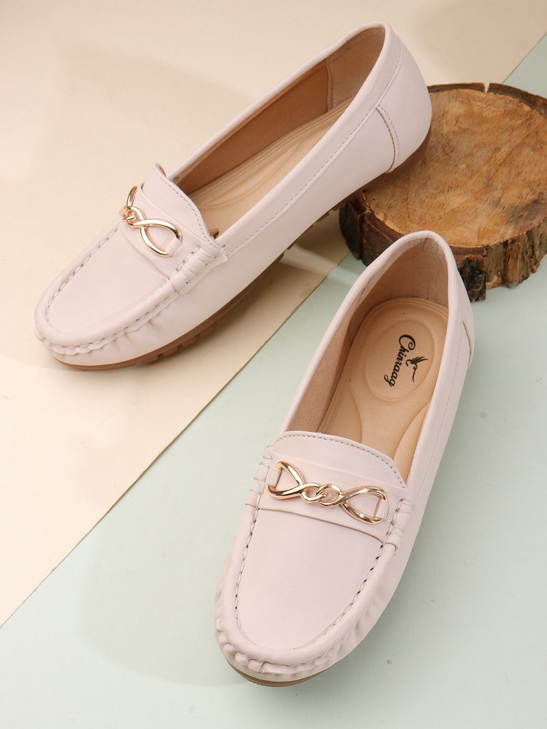 CHINRAAG Women Mojaris with Buckles Flats-image-43