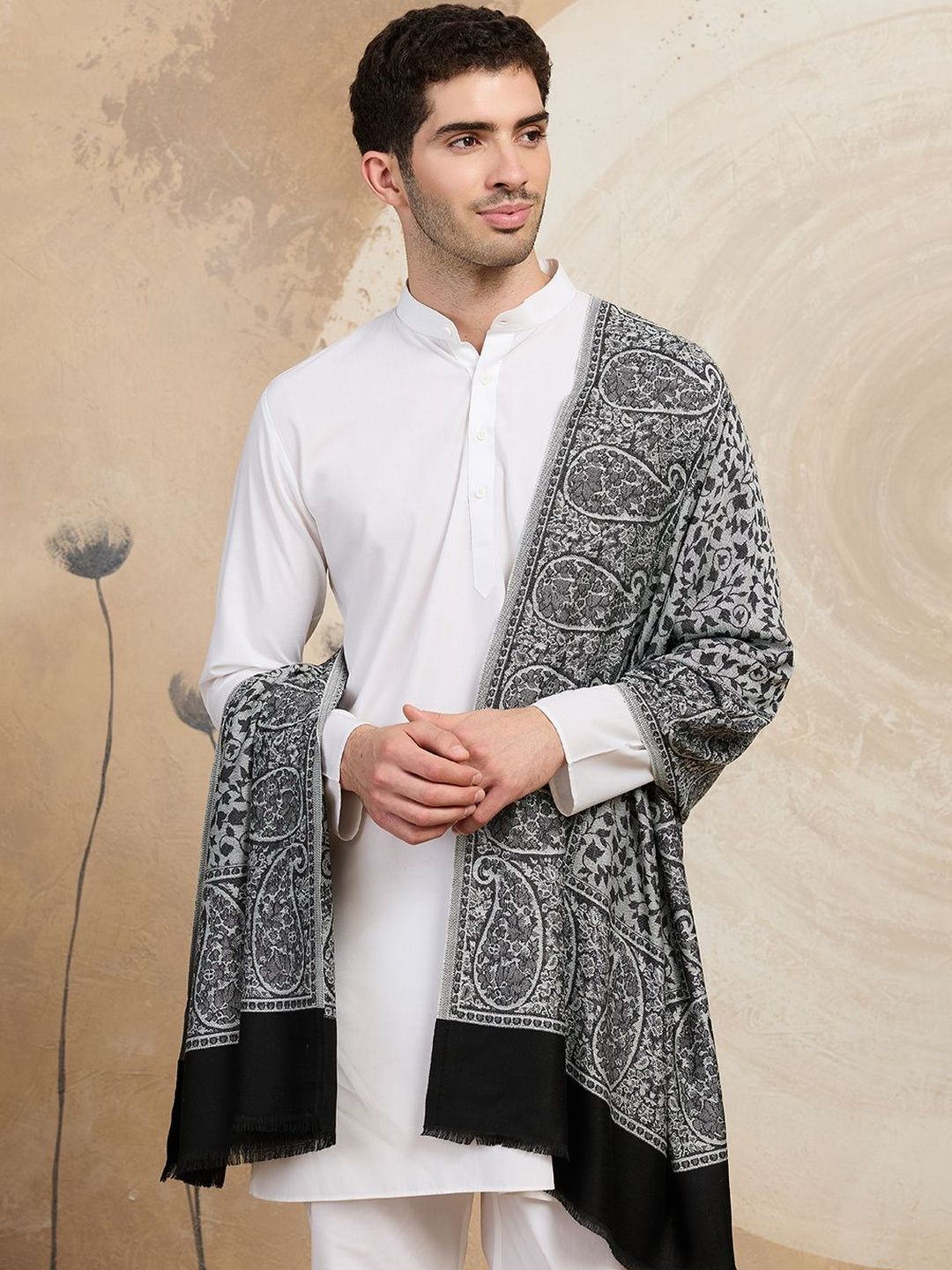 WEAVERS VILLA Men Merino Wool Mufflers-picture-40