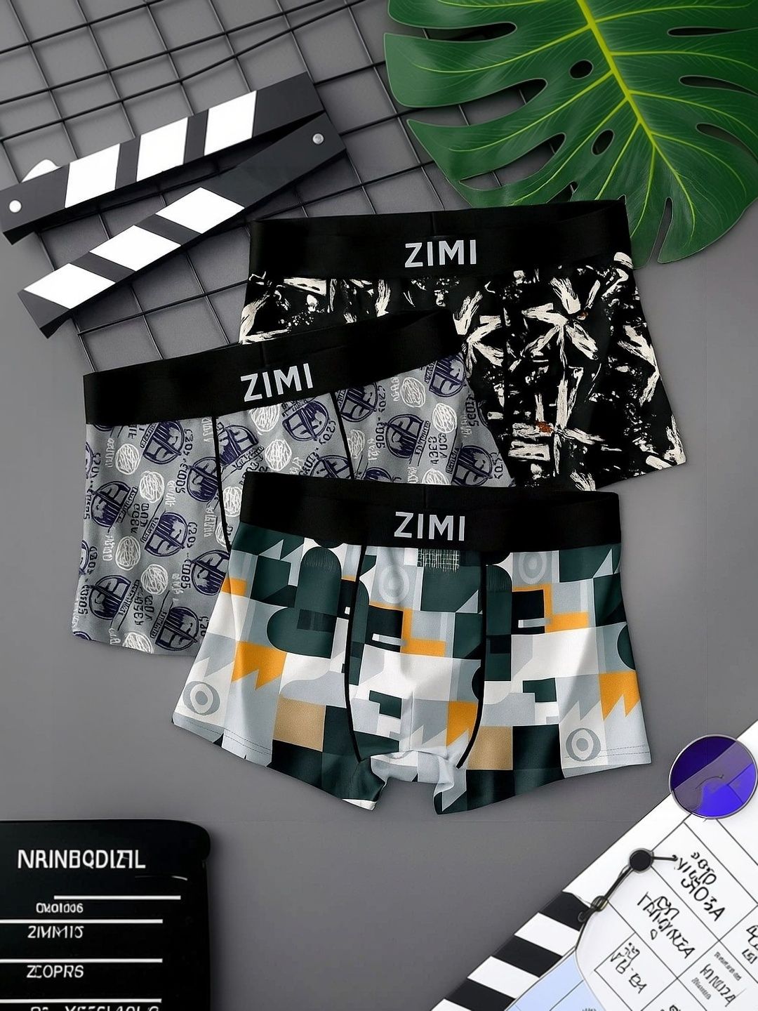 ZIMI LIFESTYLE Pack of 3 Printed Short Trunks-picture-20