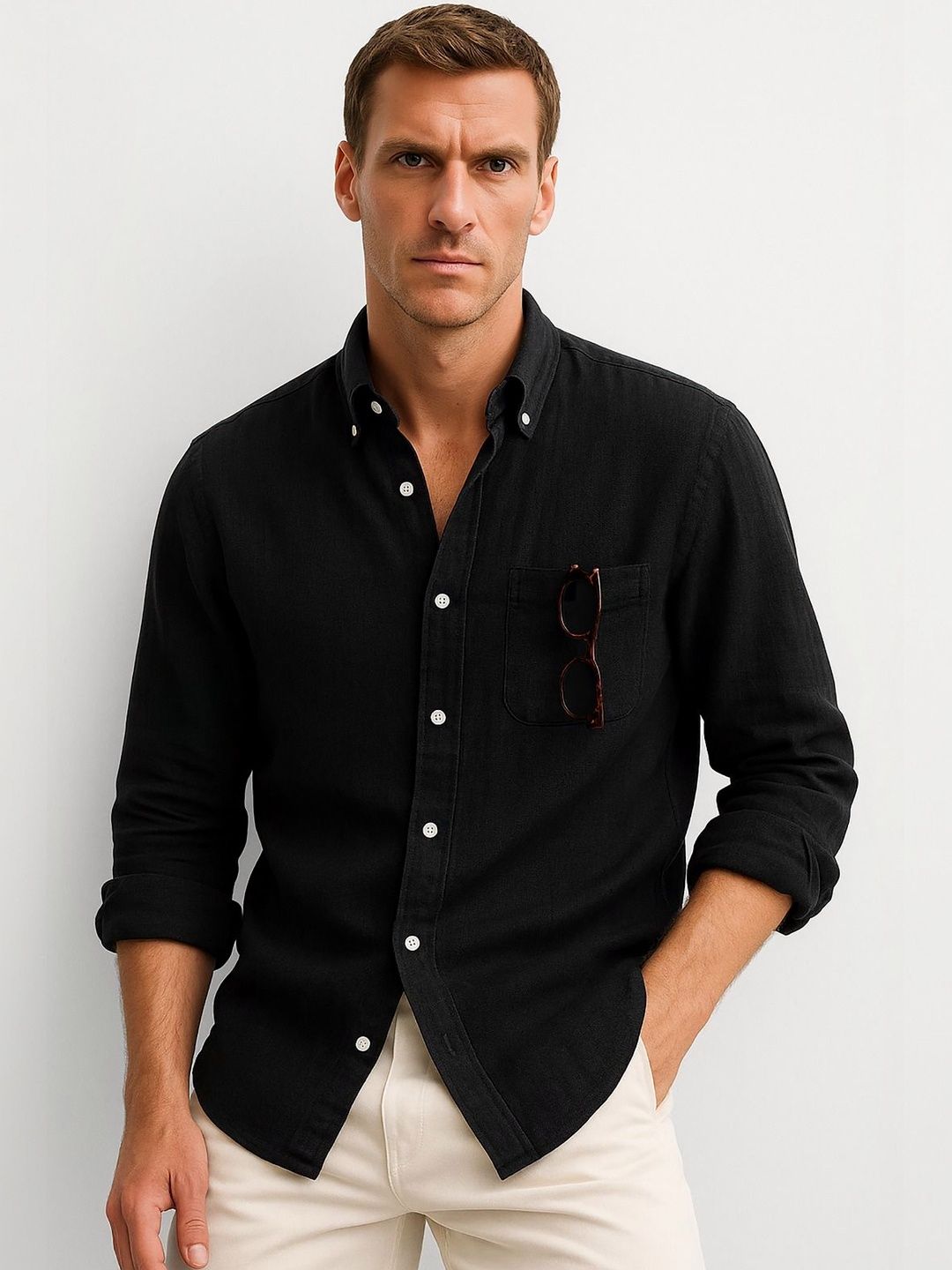 MISCHIEF MONKEY Men Classic Casual Shirt-picture-36