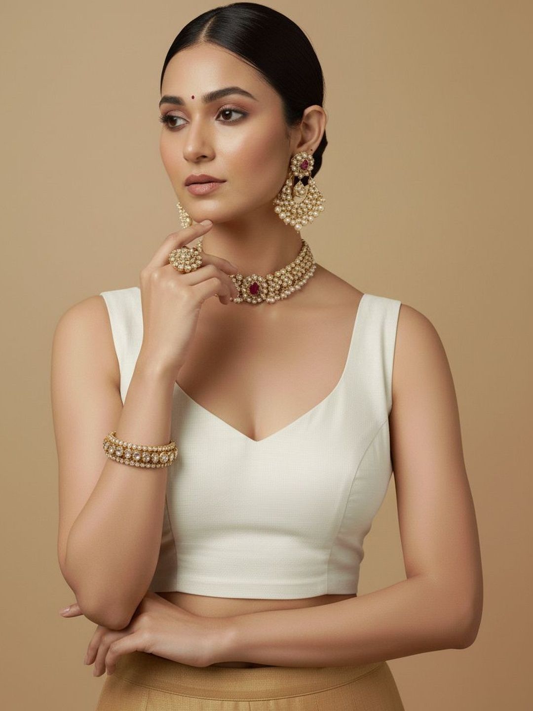 niraha Happy Owl Padded V Neck Saree Blouse-picture-30