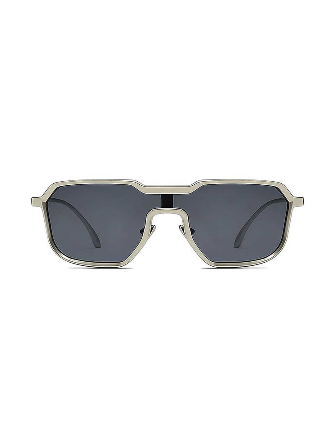 HIPE Men Black Lens & Gold-Toned Rectangle Sunglasses with-image-40