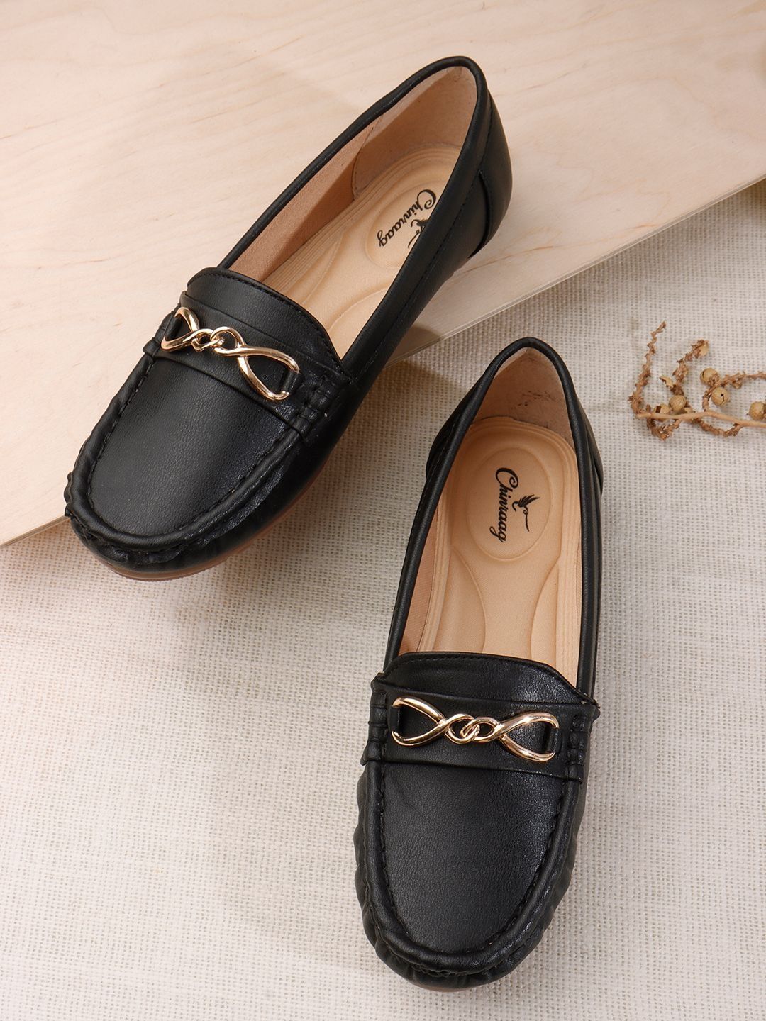 CHINRAAG Women Mojaris with Buckles Flats-image-6