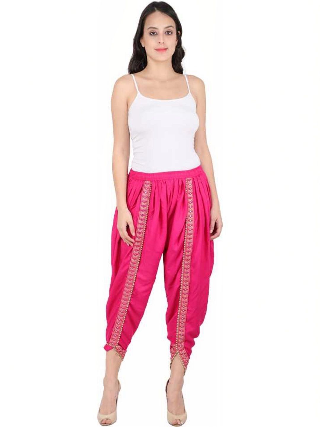 MIXFIT Women Straight Fit Embroidered Dhoti Pants-picture-18