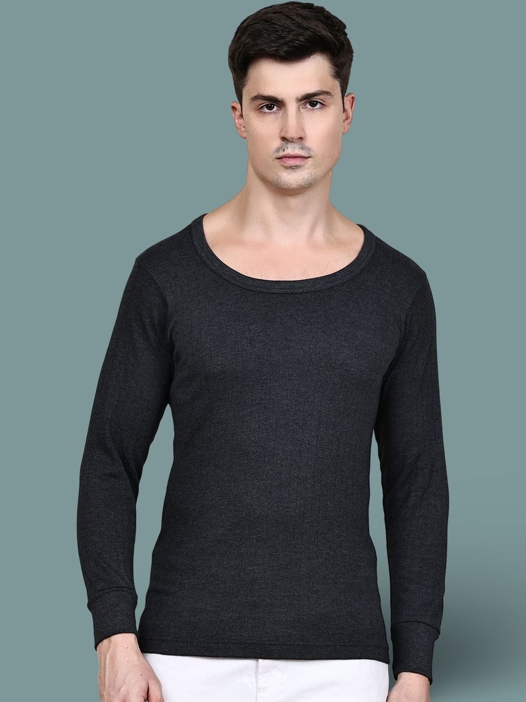 GRACIT Ribbed Round Neck Thermal Top-picture-17