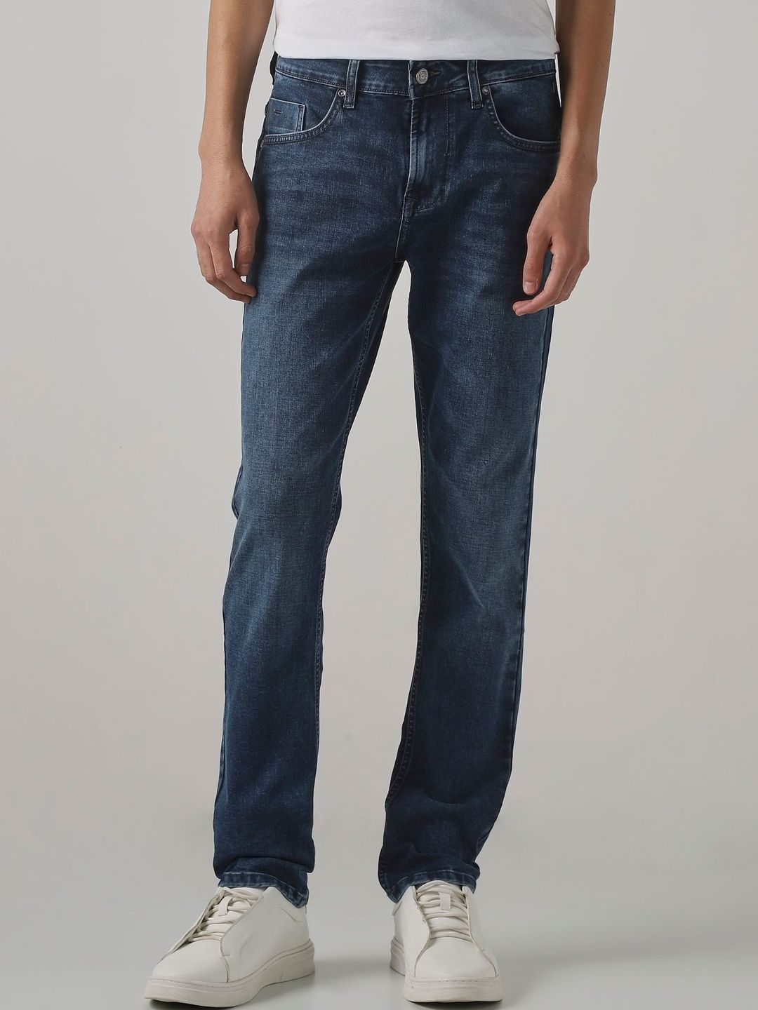 Mufti Men Slim Fit BLENDED Mid-Rise Jeans-image-3