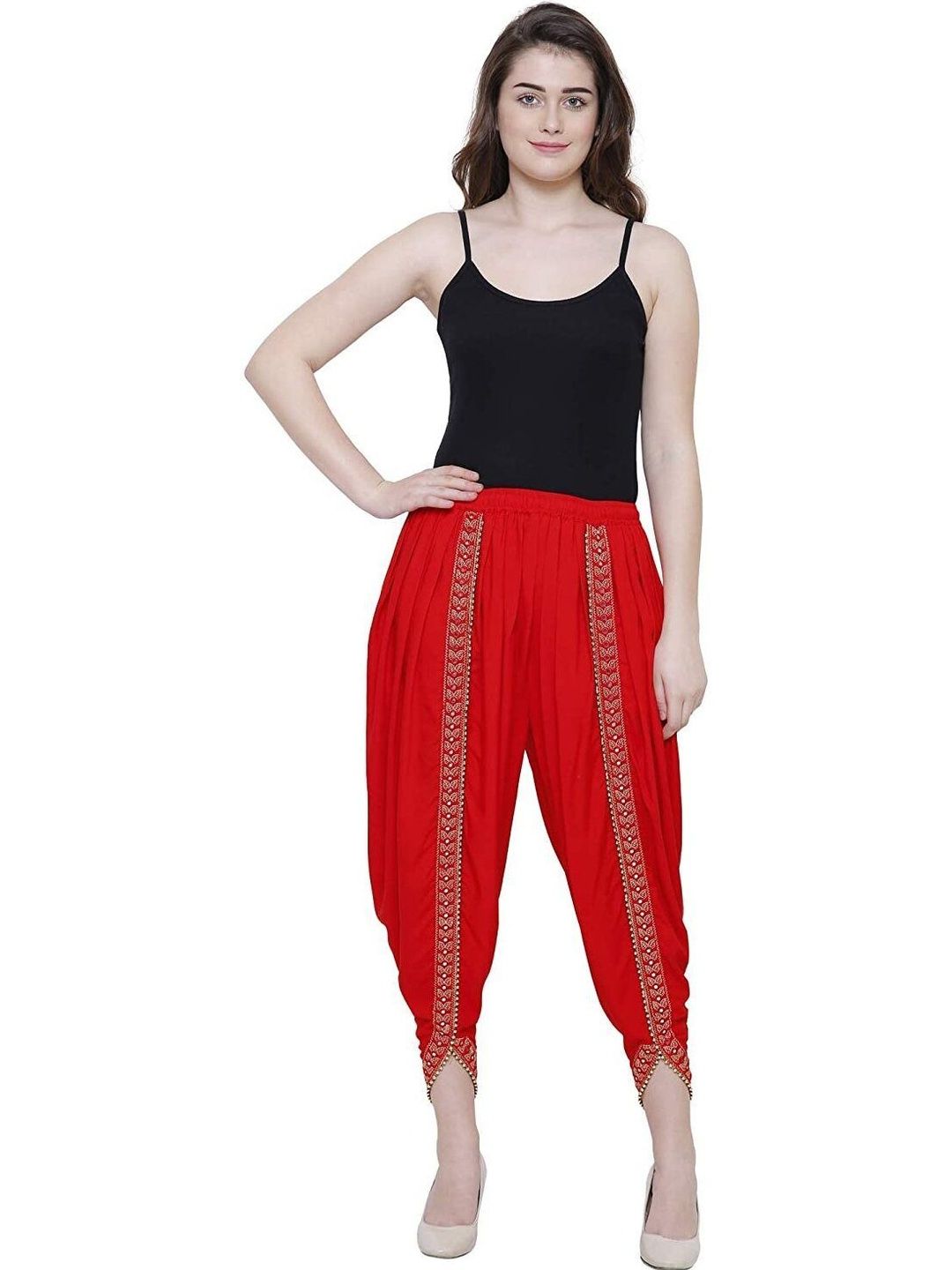 MIXFIT Women Relaxed Fit Embroidered Dhoti Pants-picture-30