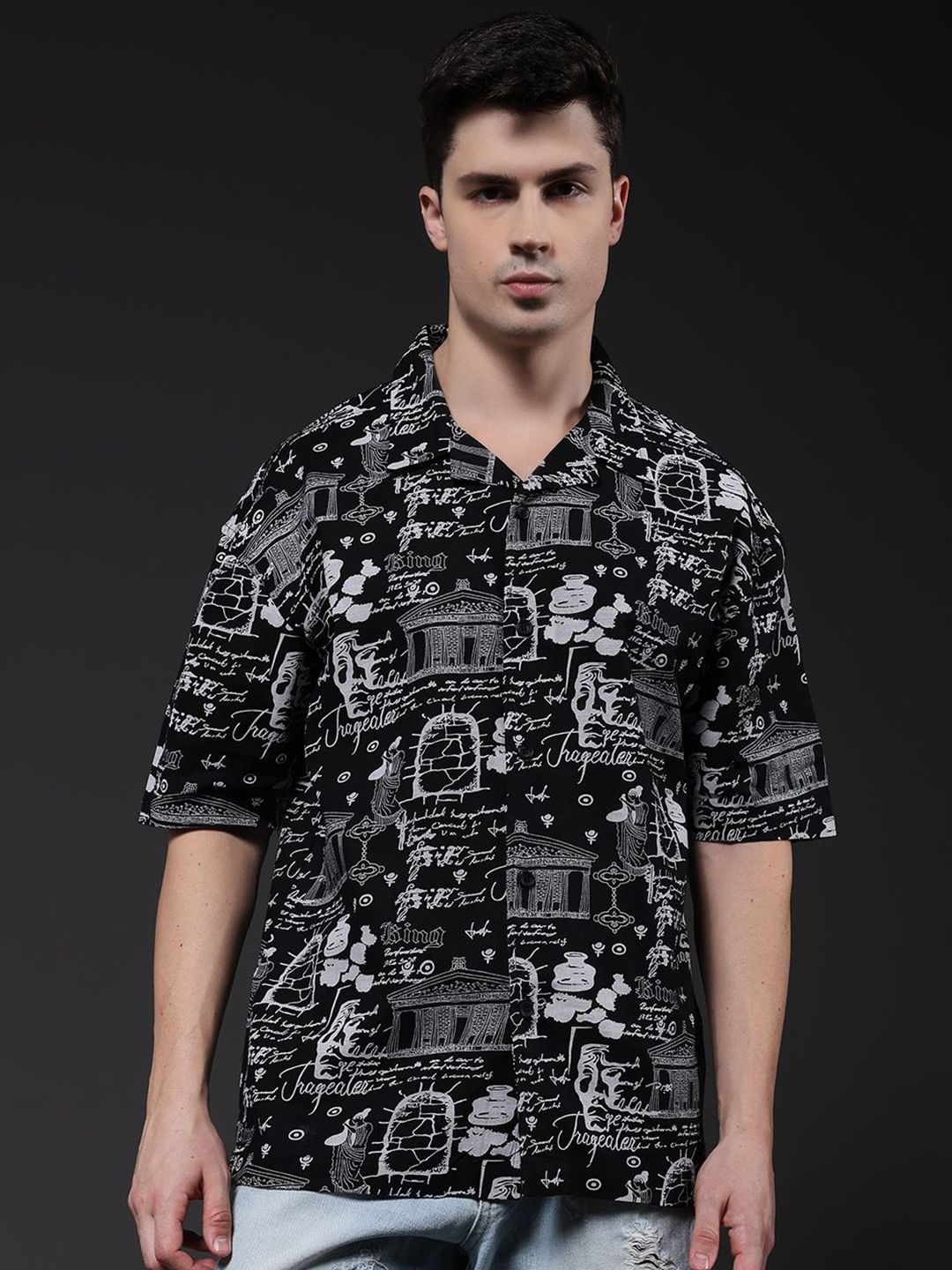 PRONK Men Standard Printed Casual Shirt-picture-18