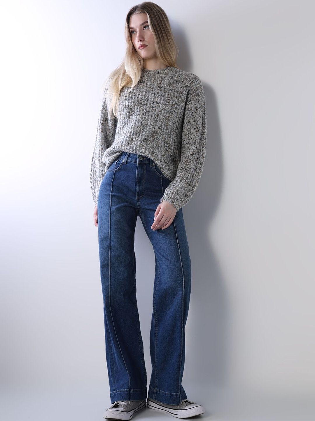 ONLY Women Wide Leg High-Rise Stretchable Jeans-picture-28