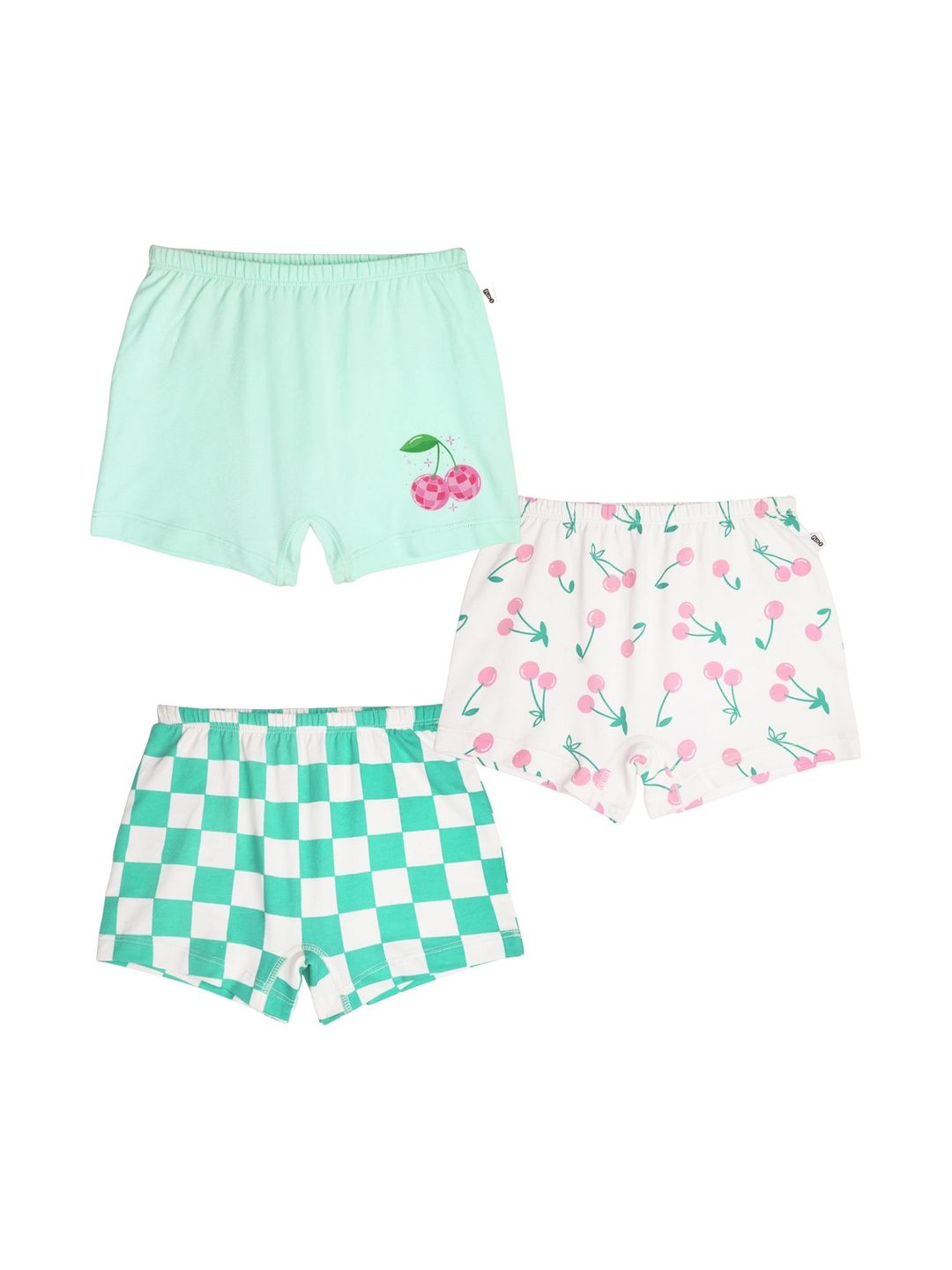 You Got Plan B Girls Pack Of 3 Printed Cotton Boxer-Style Briefs BG-Cherries: 4-6-picture-14