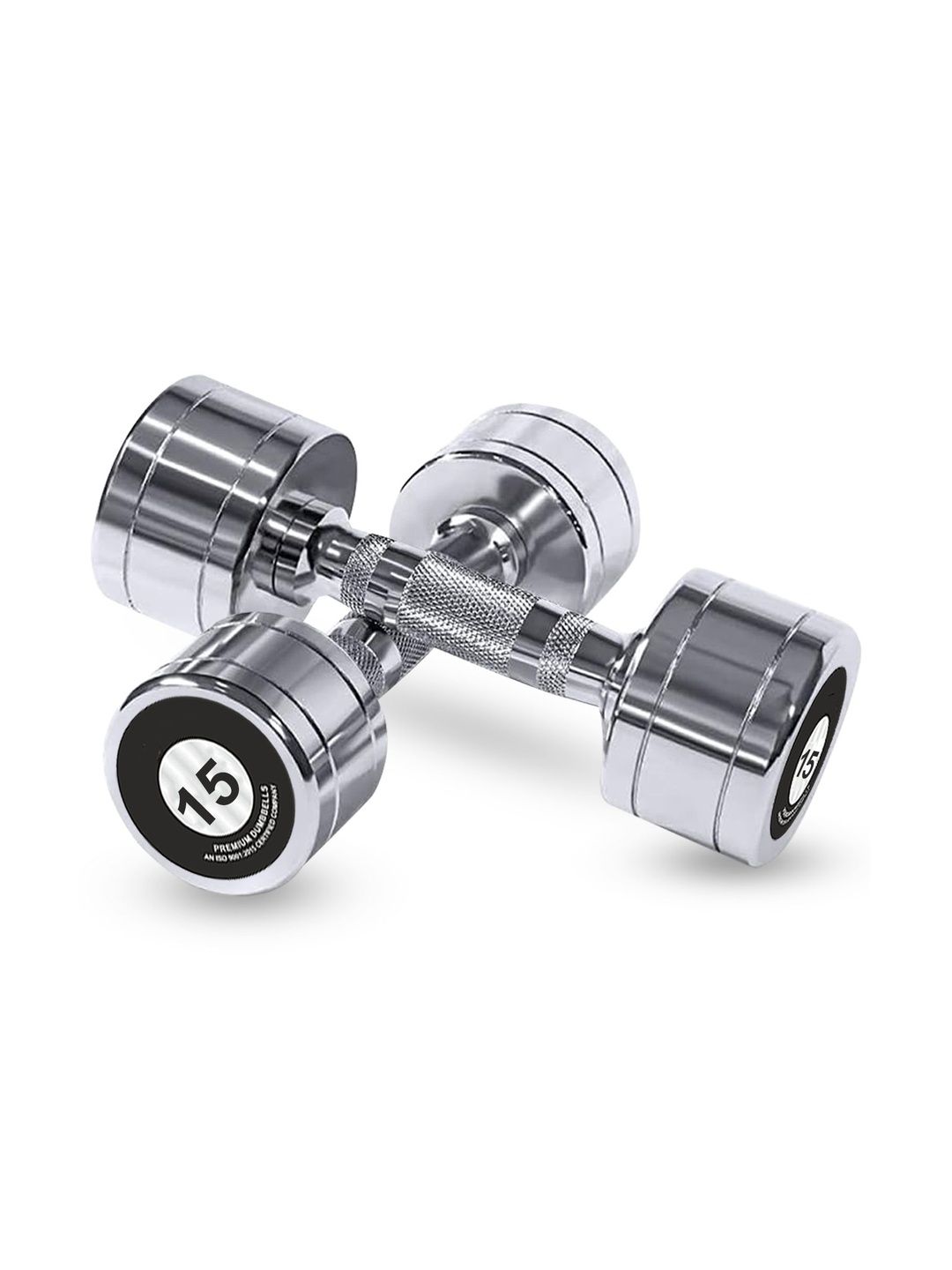 ADRENEX Set Of 2 Round Fixed Weight Dumbbell - 15 Kg pair-image-16