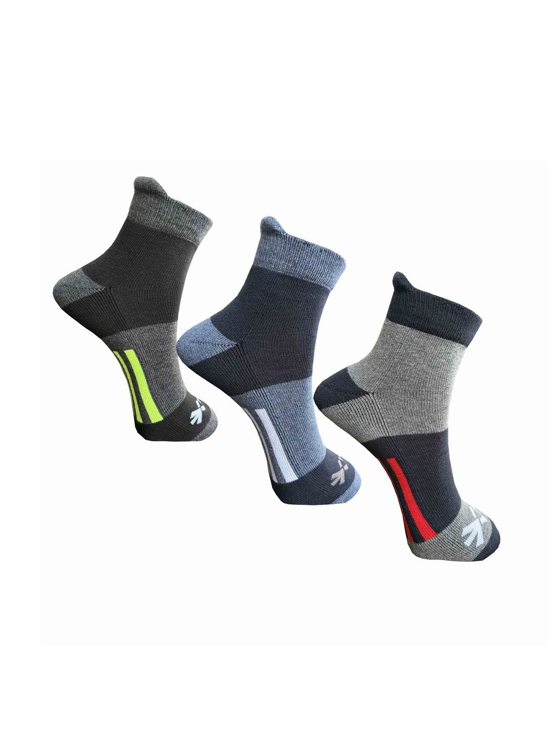 HRX by Hrithik Roshan Pack Of 3 Patterned Ankle-Length Socks-image-24