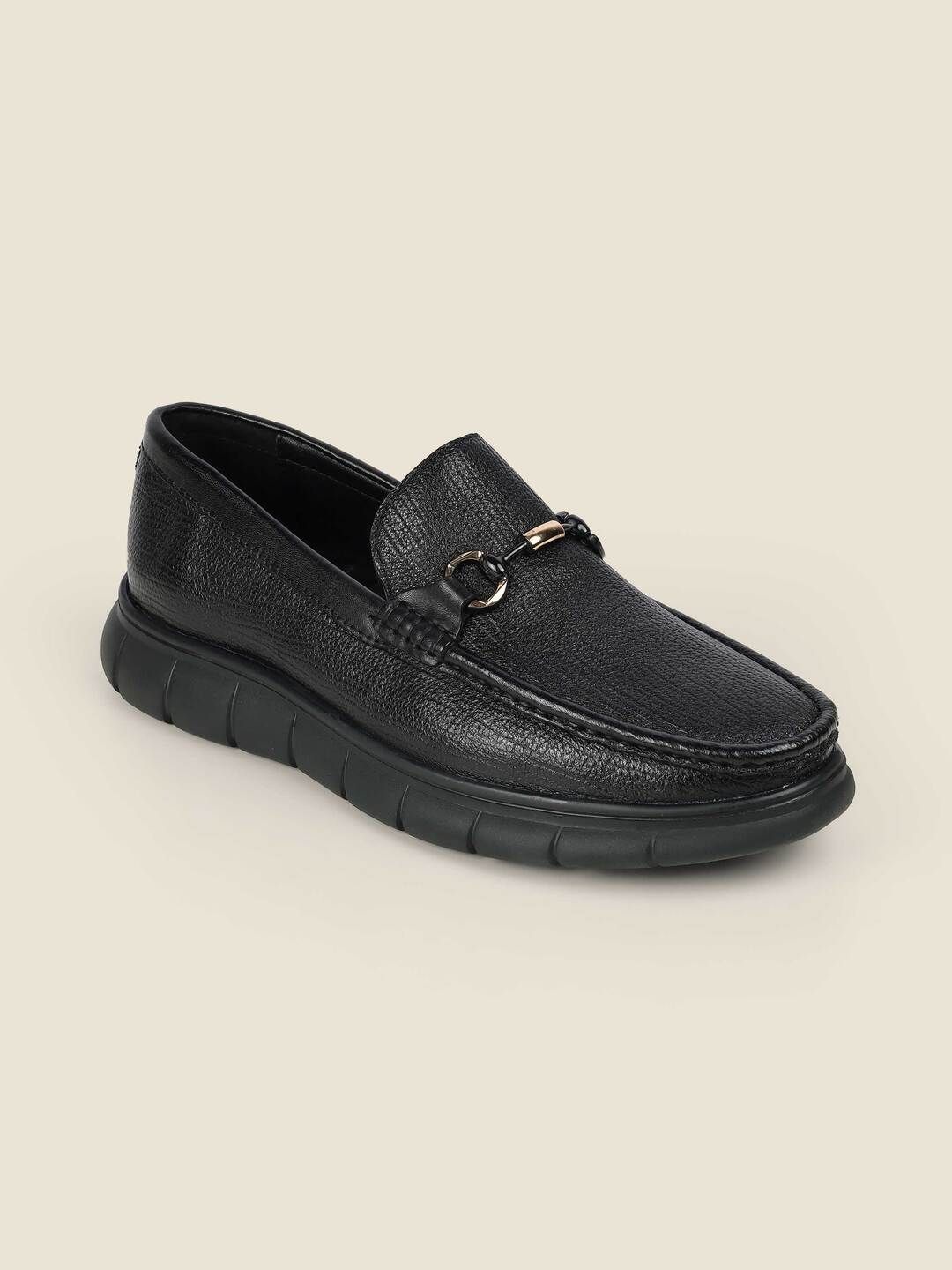 DAVINCHI Men Textured Leather Formal Loafers-picture-19