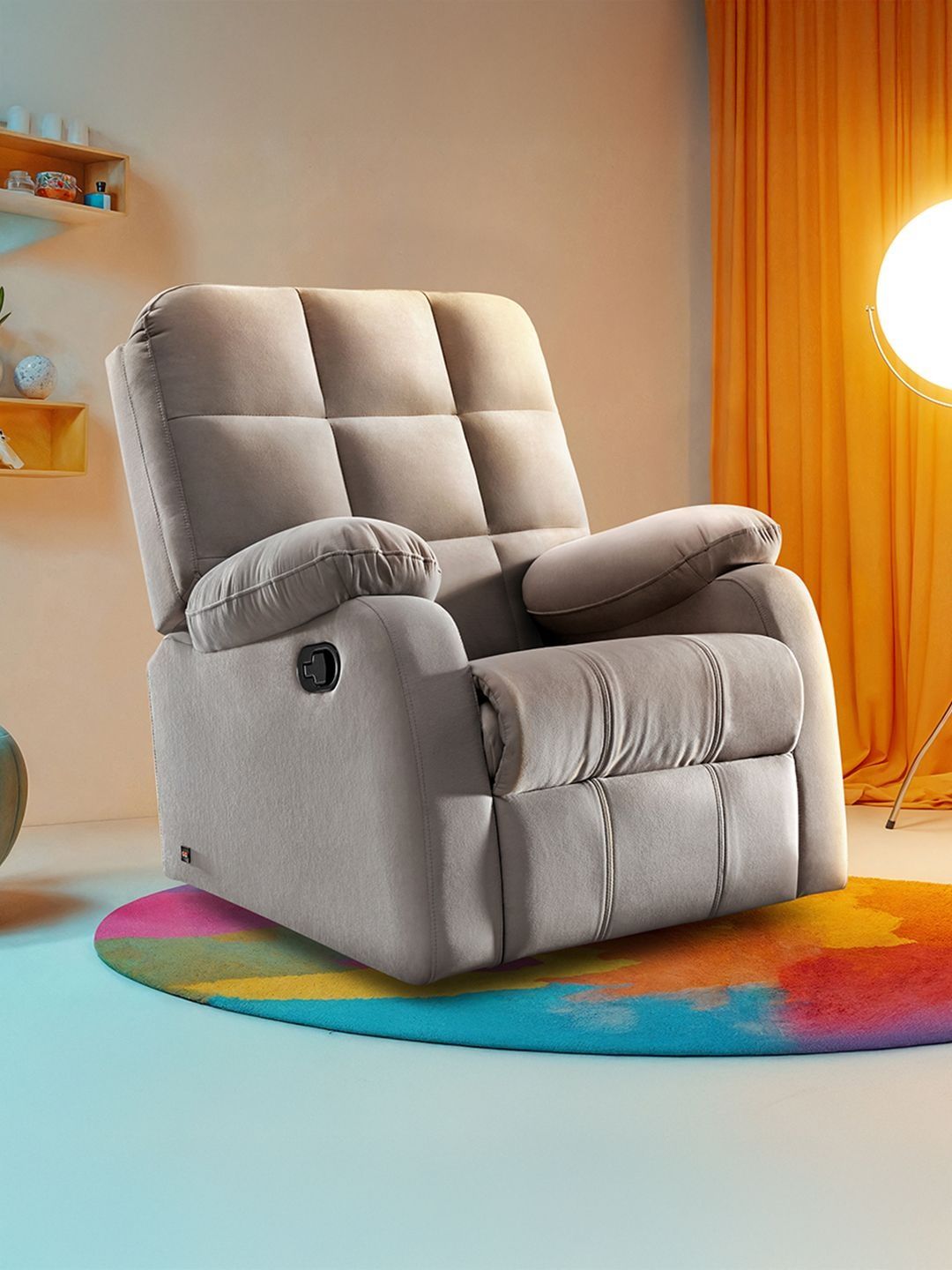 Sleepyhead Grey Recliner Sofa Motorized Rocking & Revolving Chair-picture-19