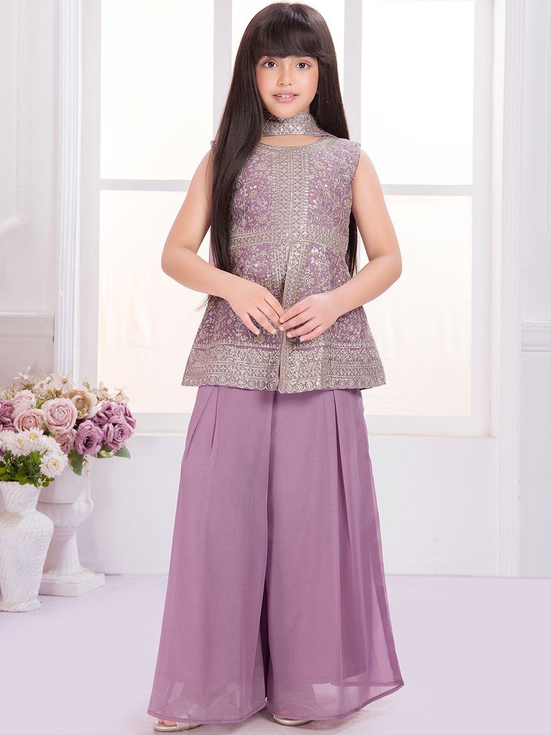 Tiny Kingdom Girls Top with Palazzos-image-38