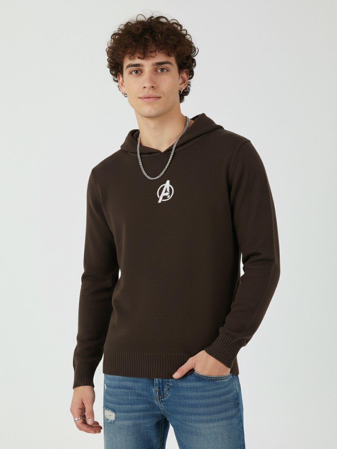 glitchez Avengers Logo Embroidered Hooded Pullover-picture-23
