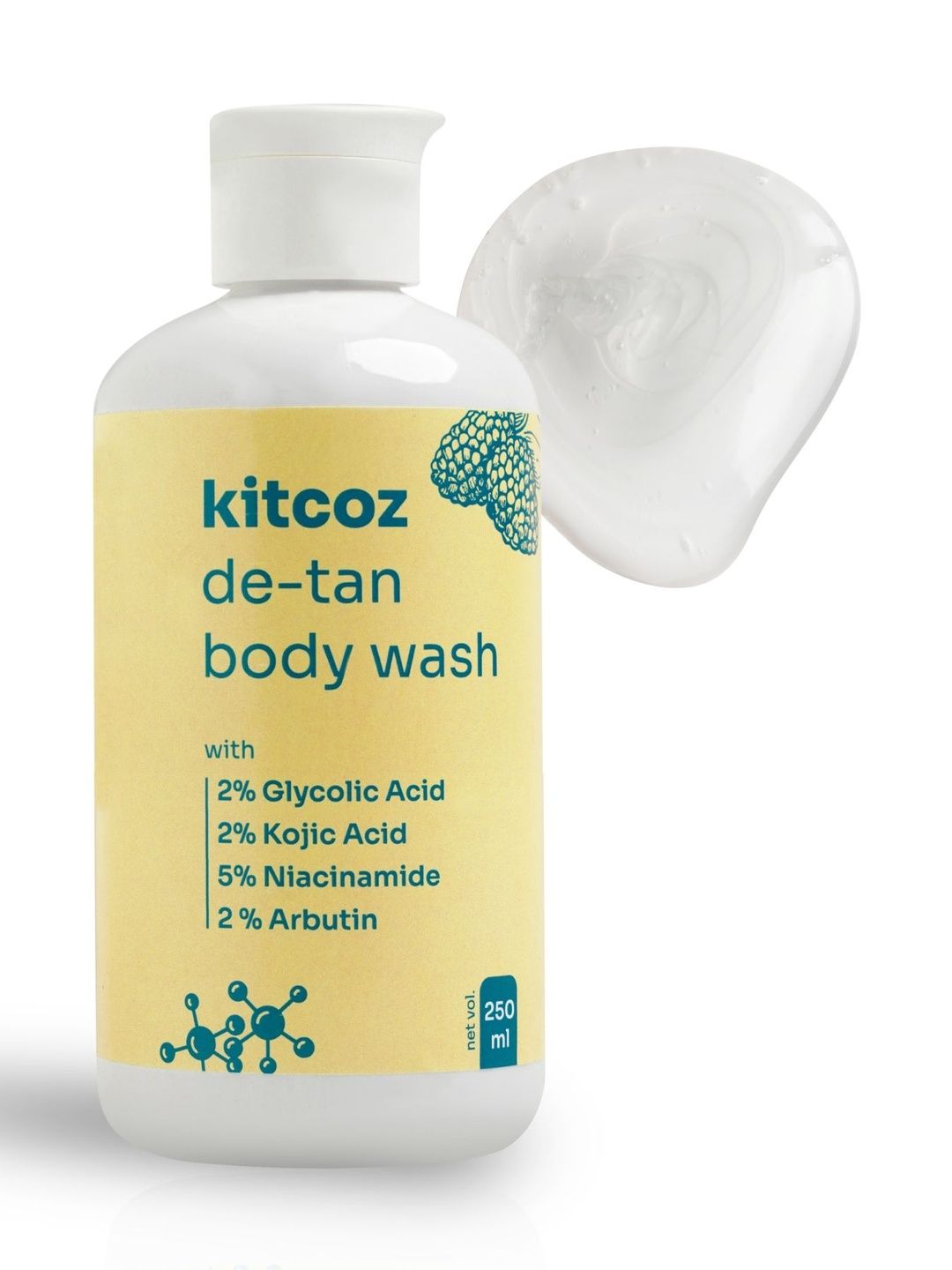 Kitcoz Detan Body Wash With Glycolic, Kojic, Arbutin & Niacinamide - 250 ml-picture-19