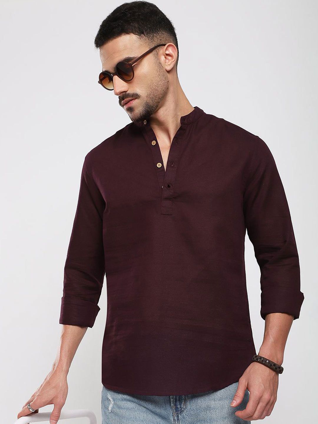 VASTRADO Men Thread Work Pathani Kurta-picture-13