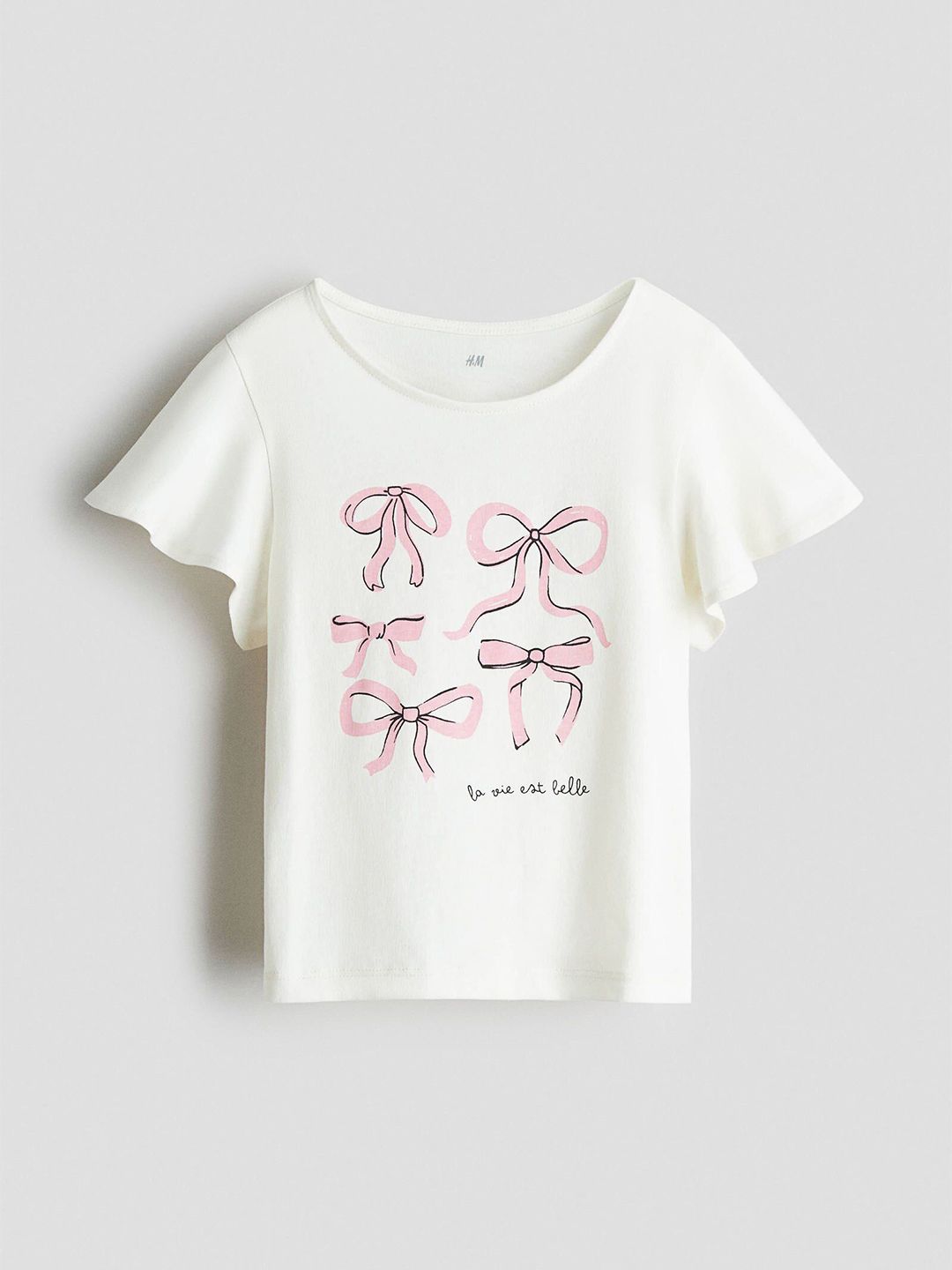 H&M Printed Flutter-Sleeved Top-picture-52