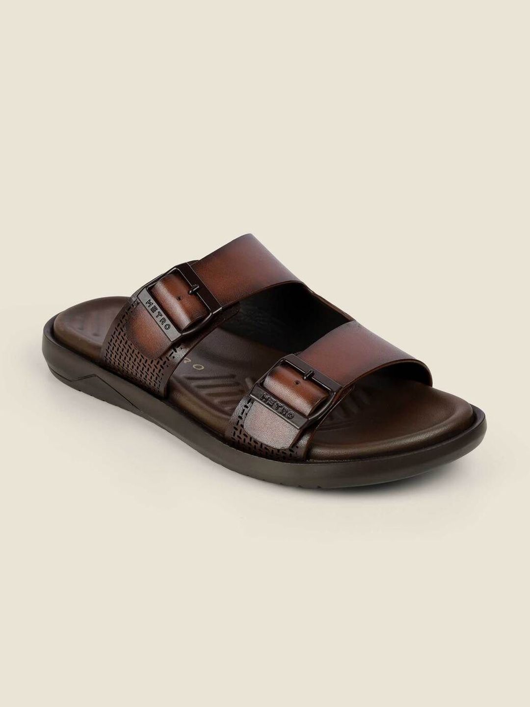 Metro Men Leather Comfort Sandals-image-33