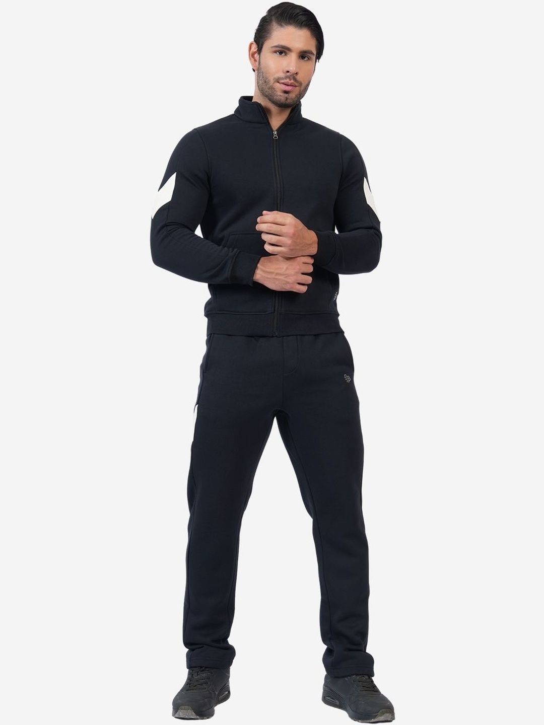 Bonjour Men Cotton Mock Collar Mid-Rise Winter Tracksuits-picture-17