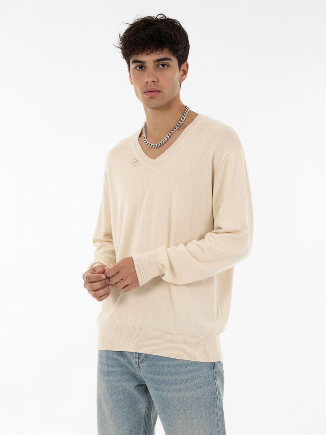 glitchez V-Neck Oversized Pullover-picture-39