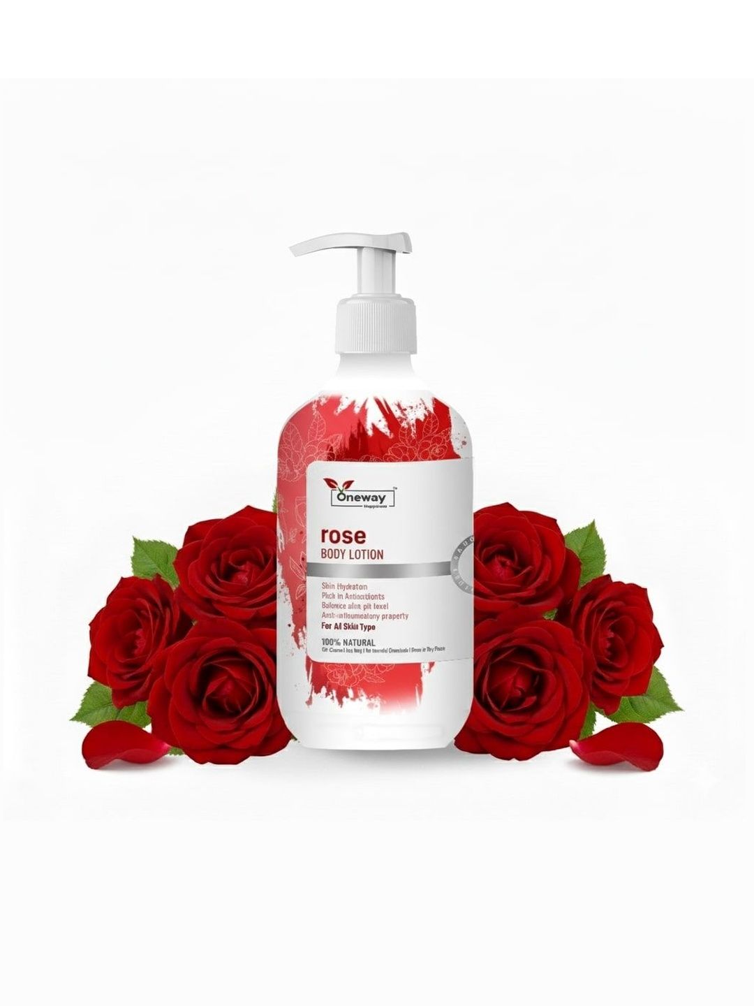 Oneway Happiness Rose Lightening & Hydrating Body Lotion With Vitamin E - 300 ml-image-49