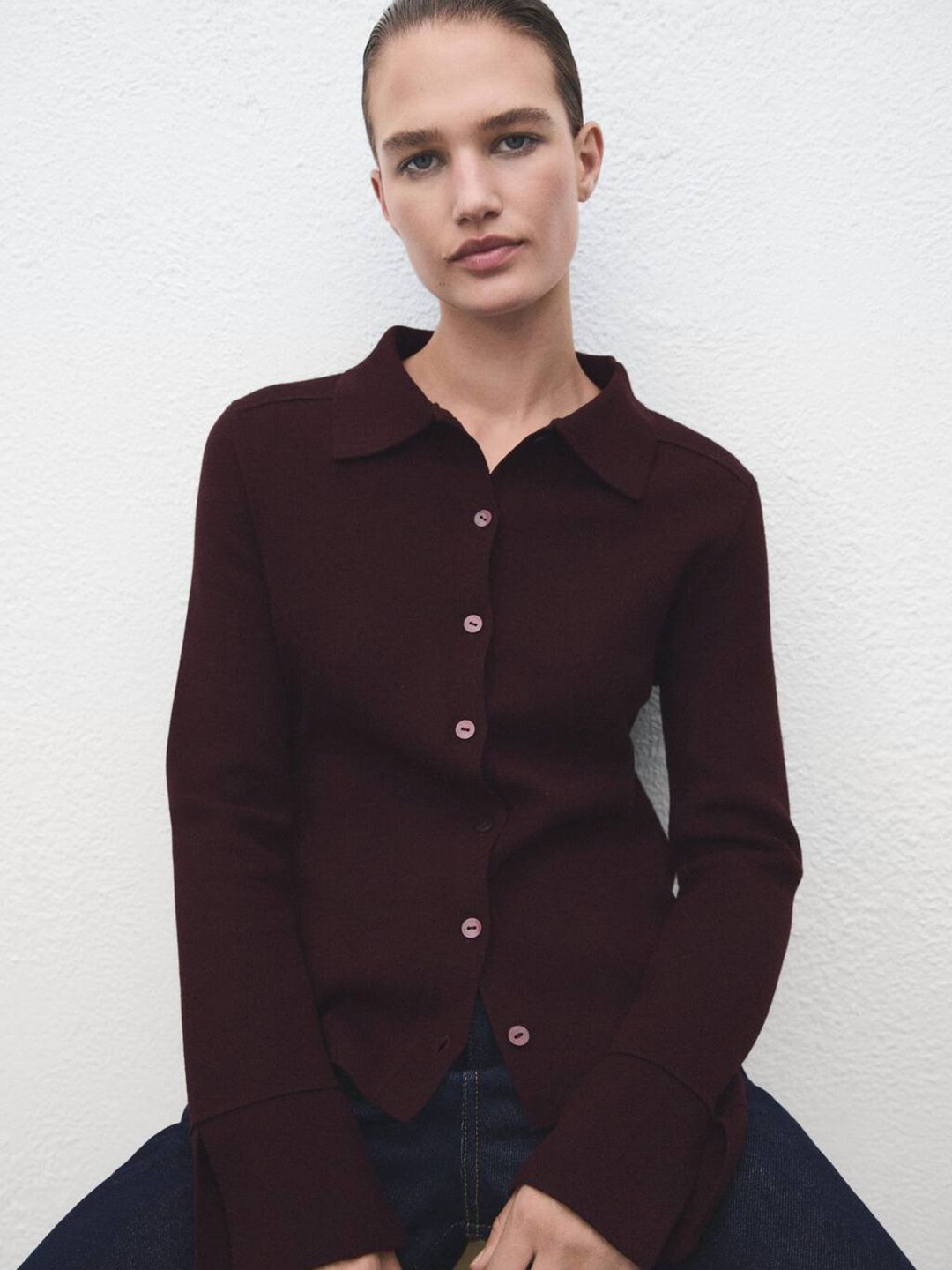 MANGO Shirt Collar Cardigan-picture-44